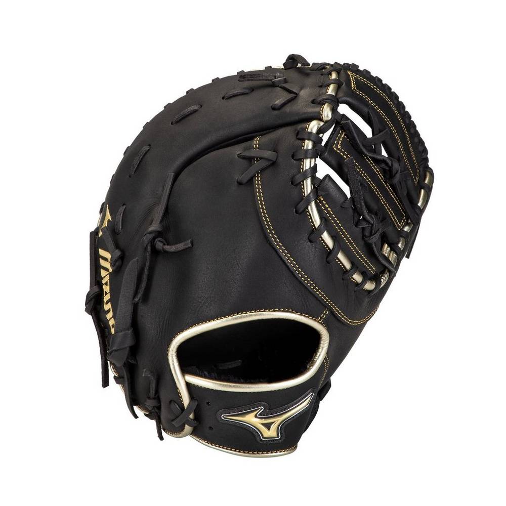 Mizuno Men's MVP Prime SE Baseball First Base Catchers Mitt 12.5" Black/Gold (312880-TRS)